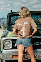 CK Tee-Tall Cowgirl-Coffee