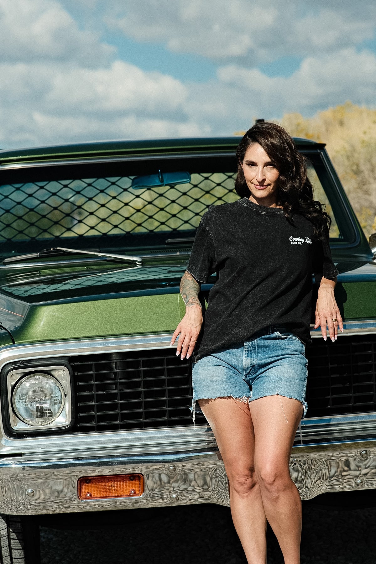 CK Tee-Tall Cowgirl-Graphite