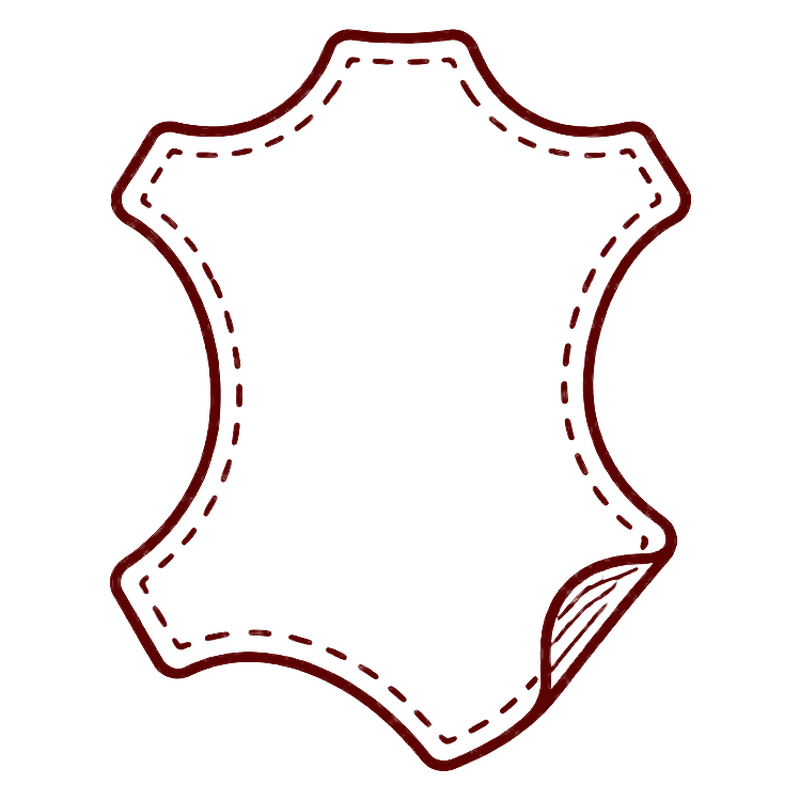 Stitched leather hide icon